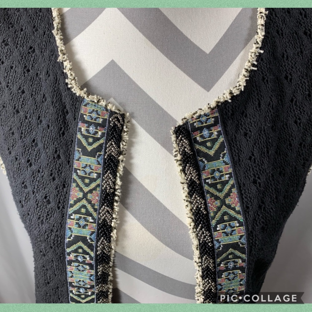 Miss Me Beaded Embroidered Fringe Vest - Picture 3 of 8